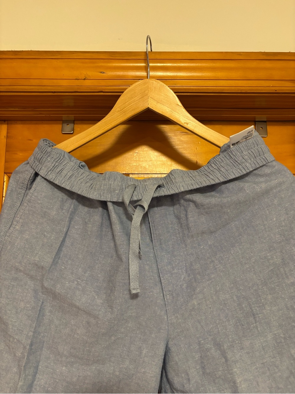 Blue Uniqlo Linen Blend Easy Ankle Pants - Picture 3 of 4